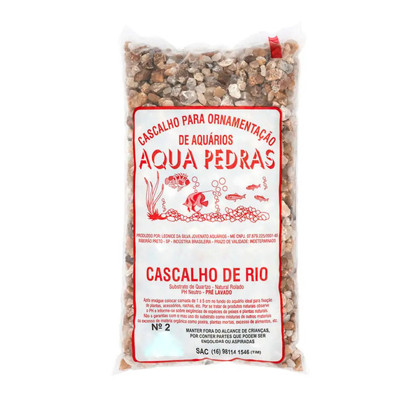 Cascalho para Aquário Aqua Pedras Nº 2 1 kg