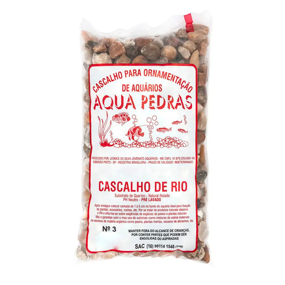 Cascalho para Aquário Aqua Pedras Nº 3 1 kg