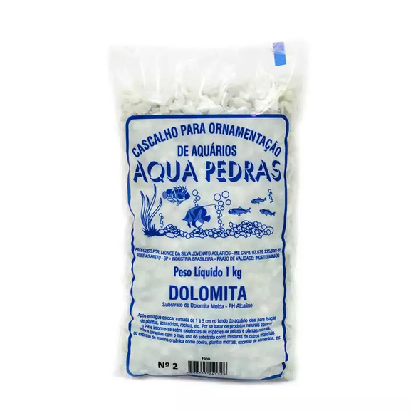 Cascalho para Aquário Dolomita Aqua Pedras Nº 02 1 kg