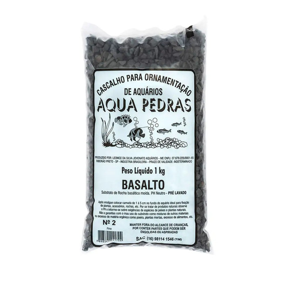 Substrato para Aquários Basalto Aqua Pedras Nº 2 1 Kg