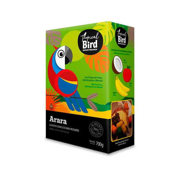 Alimento Extrusada Com Frutas Para Arara Tropical Bird 700 g