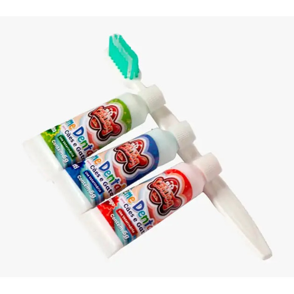 Kit Escova Descartável + Mini Creme Menta 5g Catdog Único