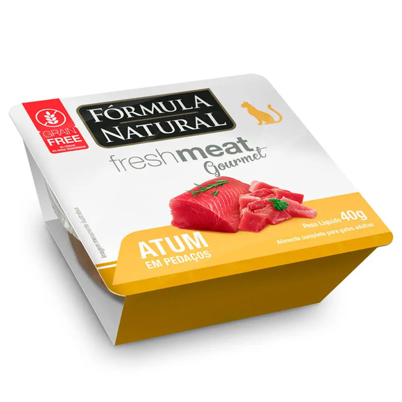Ração Úmida Fórmula Natural Fresh Meat Gourmet Gatos Adultos Atum em Pedaços 40 g