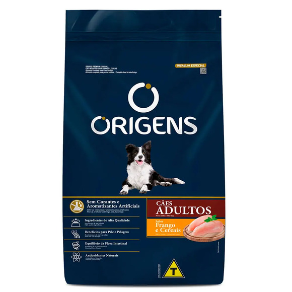 Ração Origens Cães Adultos Frango e Cereais 1kg
