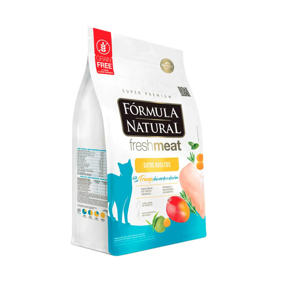 Ração Fórmula Natural Fresh Meat Gatos Adultos Frango 7 kg pac. Indiv. de 500g