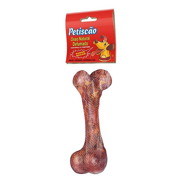 Osso Defumado Mini Femur Vermelho Triplo Petiscao