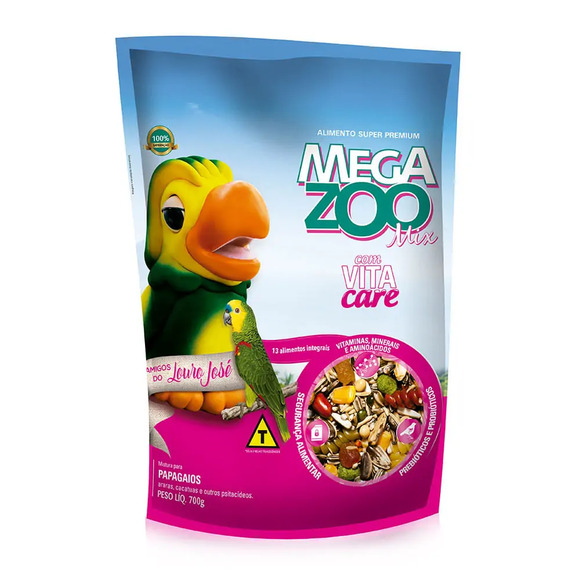Ração para Papagaios Mix Amigos do Louro José Megazoo 700 g