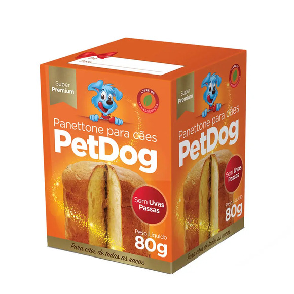 Panettone Tradicional Cães Pet Dog 80 g