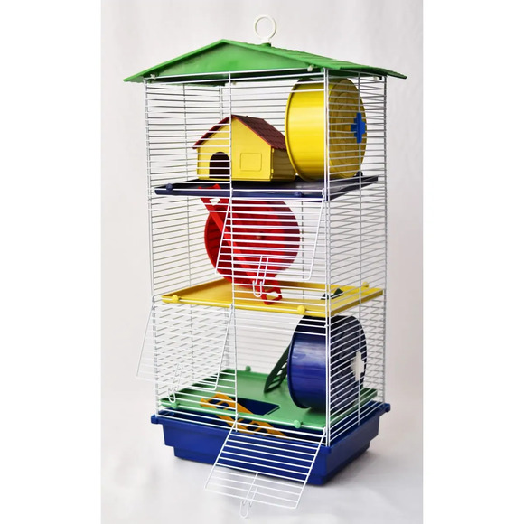 Gaiola para Hamster e Pequenos Roedores 3 Andares com Teto Completa Único