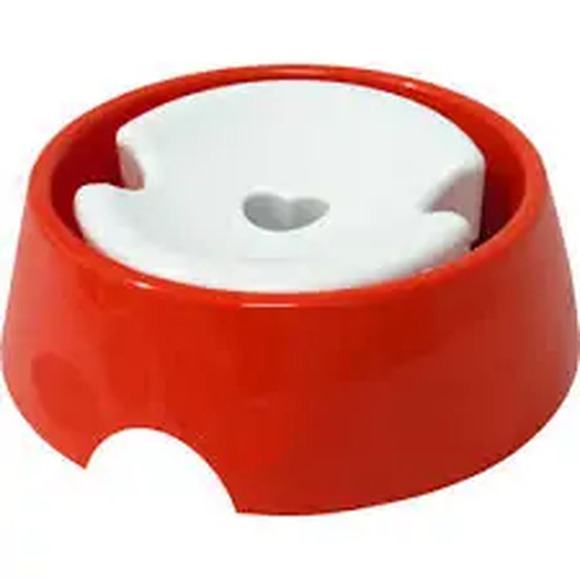 Bebedouro Classic Pelos Longos Furacão Pet Vermelho 1L