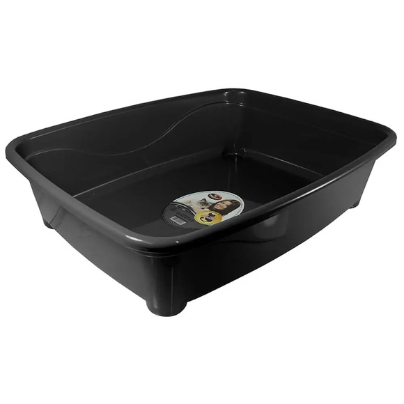 Bandeja Higiênica Classic Preta Furacão Pet Único