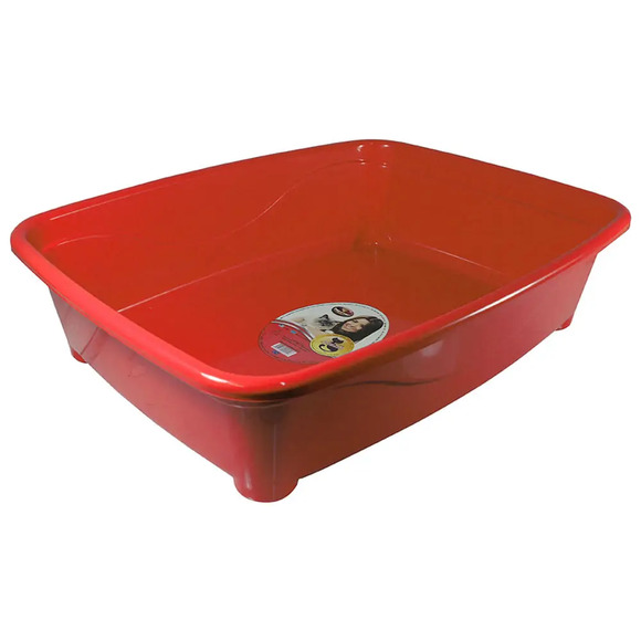 Bandeja Higiênica Classic Vermelha Furacão Pet Único