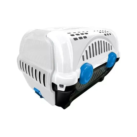 Caixa de Transporte Luxo Furacão Pet Branca e Azul N° 02