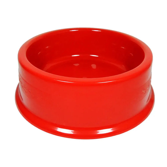 Comedouro Plástico Furacão Pet Vermelho 1 L
