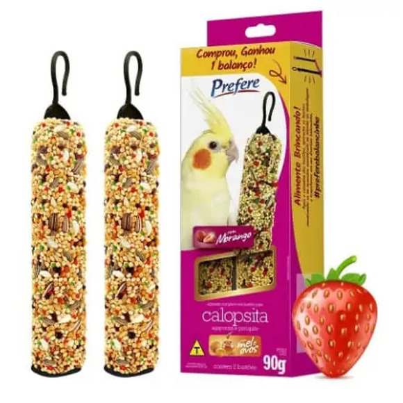 Bastão para Calopsita Morango Prefere 90 g