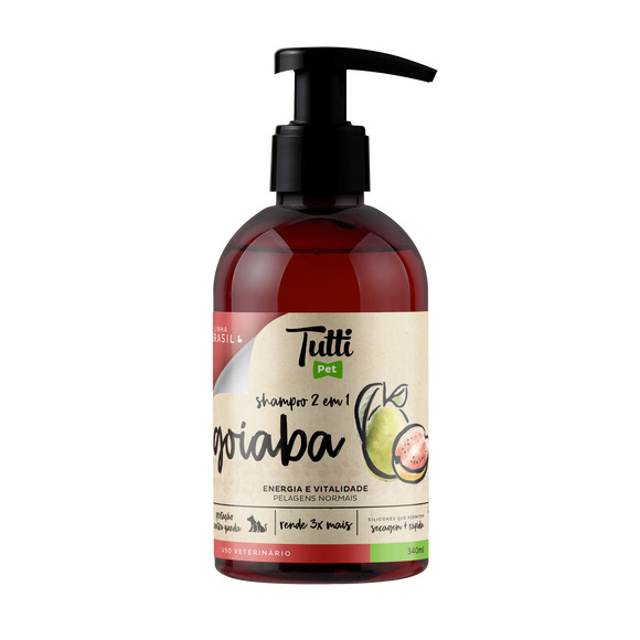 Shampoo Tutti Pet 2 em 1 - Goiaba 340ml