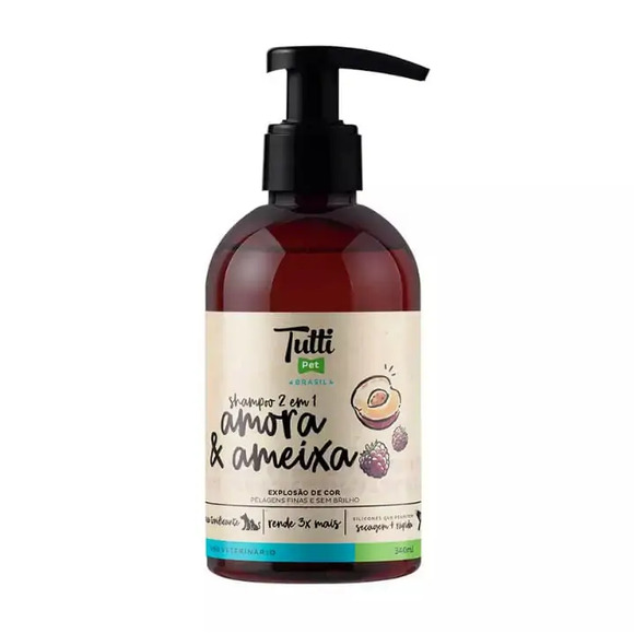 Shampoo Tutti Pet 2 em 1 - Amora e Ameixa 340ml