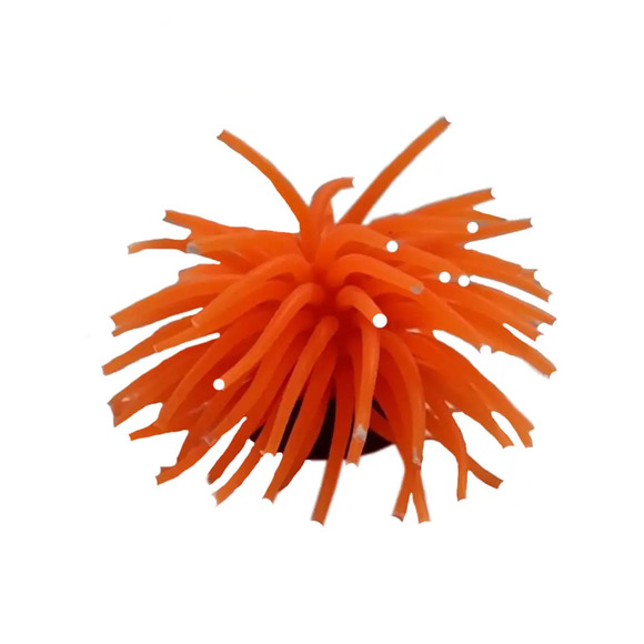 Enfeite para Aquário Anêmona Maxxi Laranja Único