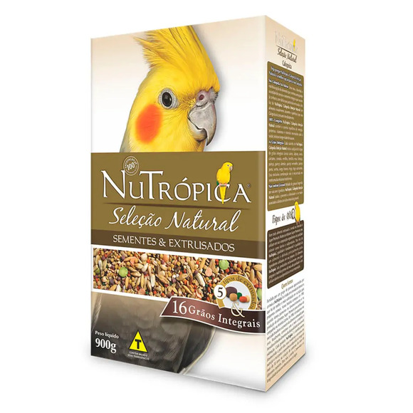 Ração Nutrópica Sementes e Extrusados Natural para Calopsitas 900 g