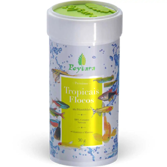Ração Tropicais Flocos Poytara 30g
