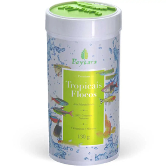Ração Tropicais Flocos Poytara 130g