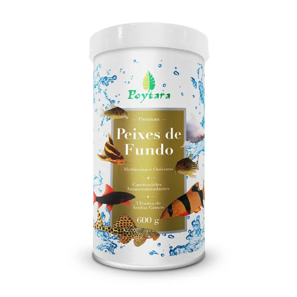 Ração para Peixes de Fundo Poytara 600 g