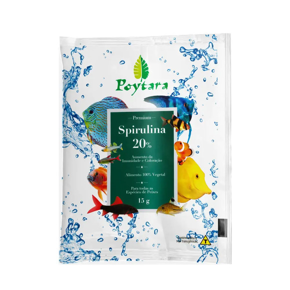 Ração Spirulina 20% Poytara 15 g