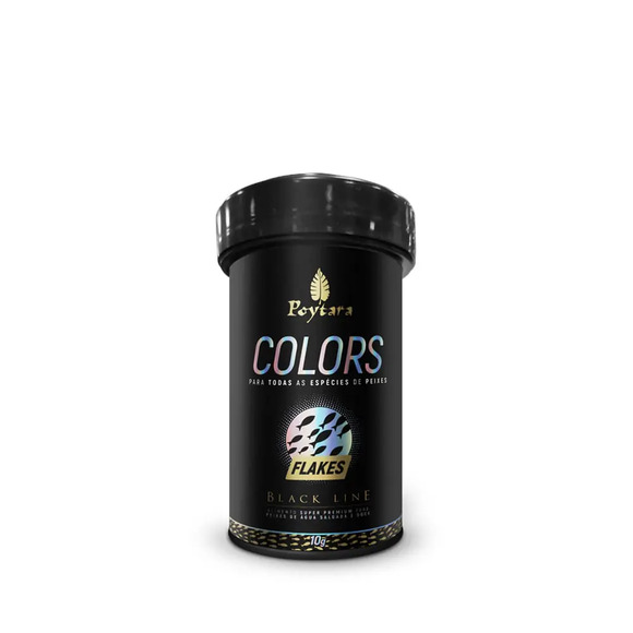Ração Colors Flakes Black Line Poytara 10 g