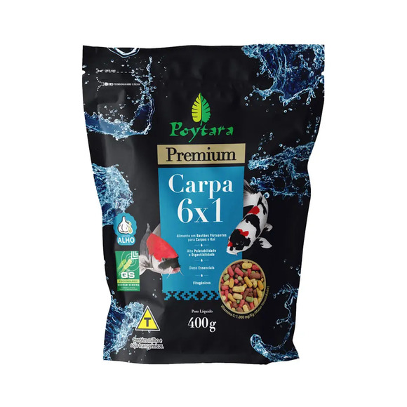 Ração para Carpa 6x1 Poytara 400 g