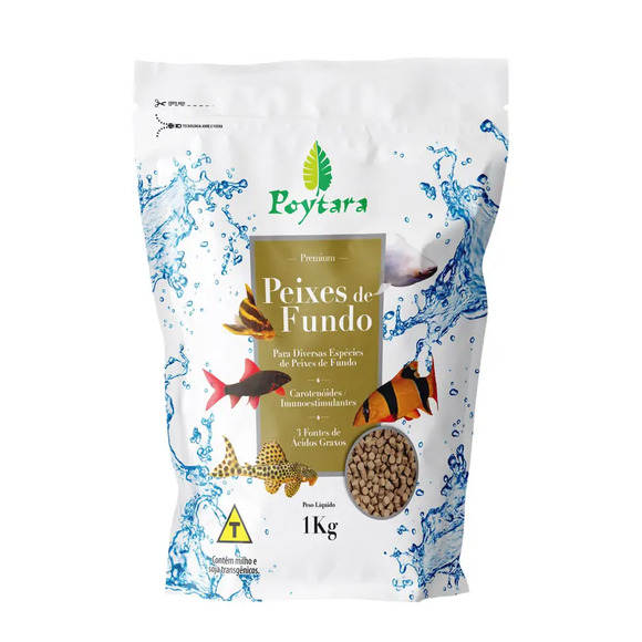 Ração para Peixes de Fundo Poytara 1 kg