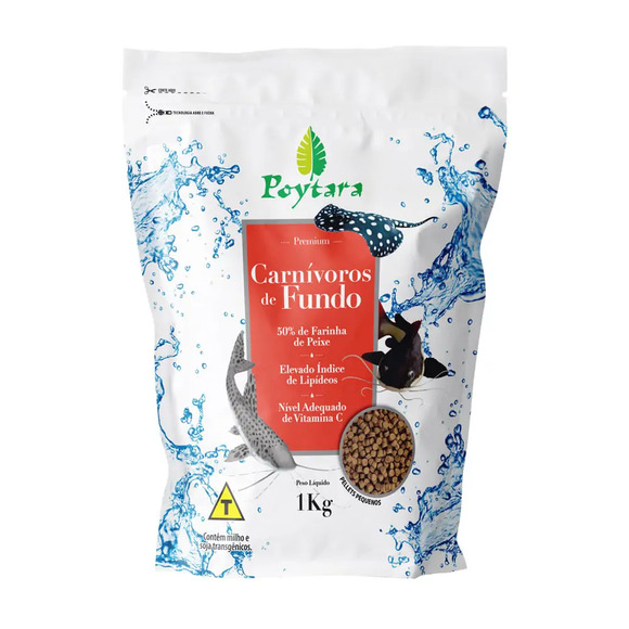 Ração Carnívoros de Fundo Poytara 1 kg