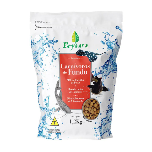 Ração Carnívoros de Fundo Poytara 1,2 kg