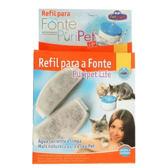 Refil Para Fonte Bebedouro Puri Pet Cães E Gatos Pet Injet Único