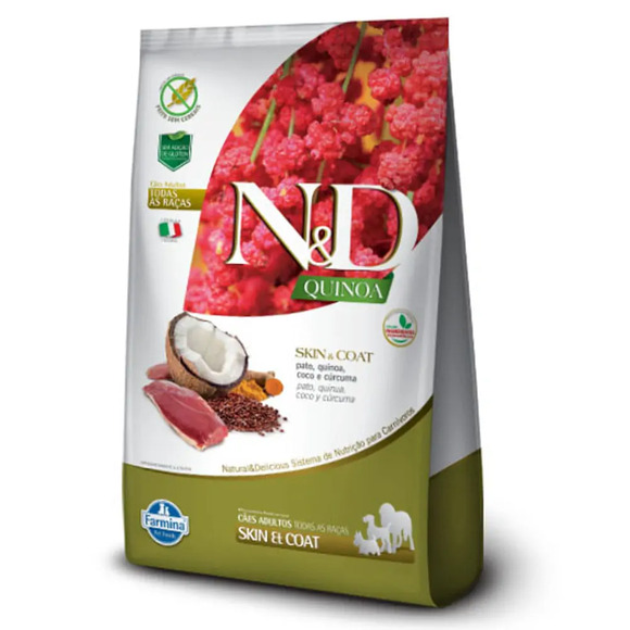 Ração N&D Quinoa Cães Adultos Skin & Coat Pato 2,5 kg