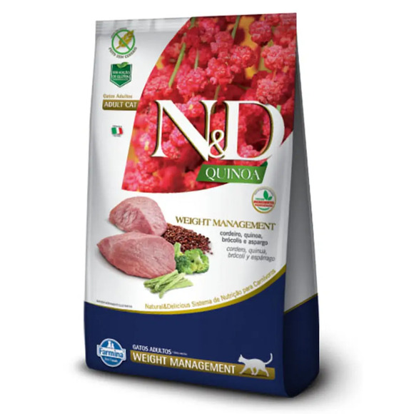 Ração N&D Quinoa Gatos Adultos Weight Cordeiro 400 g