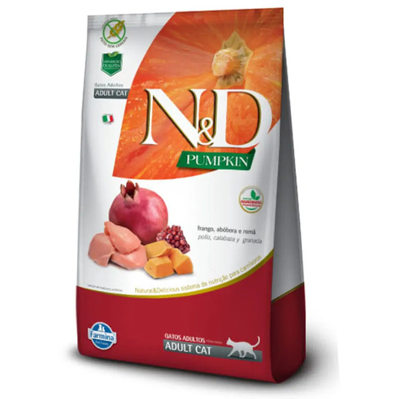 Ração N&D Pumpkin Gatos Adultos Frango e Romã 1,5 kg