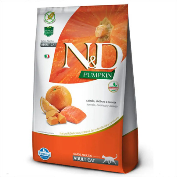Ração N&D Pumpkin Gatos Adultos Salmão e Laranja 1,5 kg