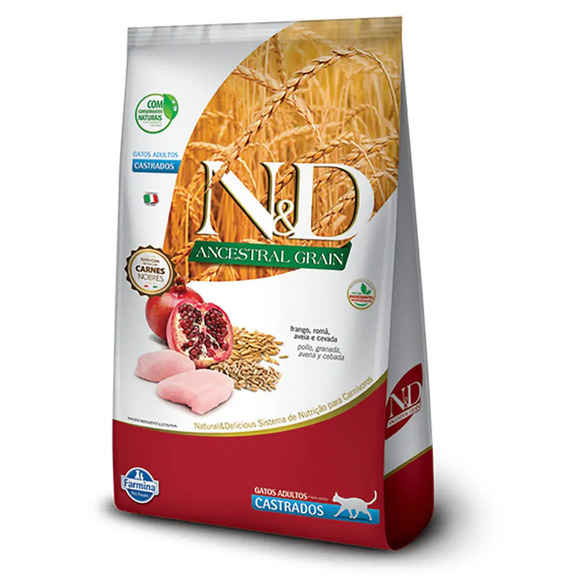 Ração N&D Ancestral Grain Gatos Adultos Castrados 400 g