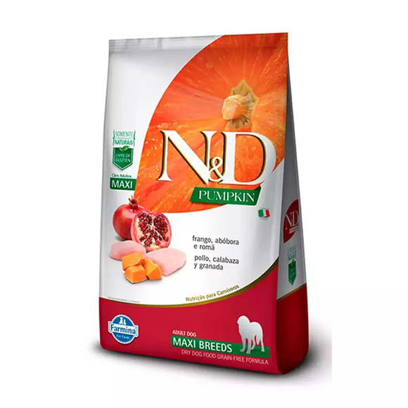Ração N&D Pumpkin Cães Adultos Raças Grandes Frango 10,1 kg
