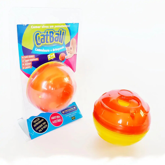 Brinquedo Dispenser para Ração Cat Ball Pet Games Único