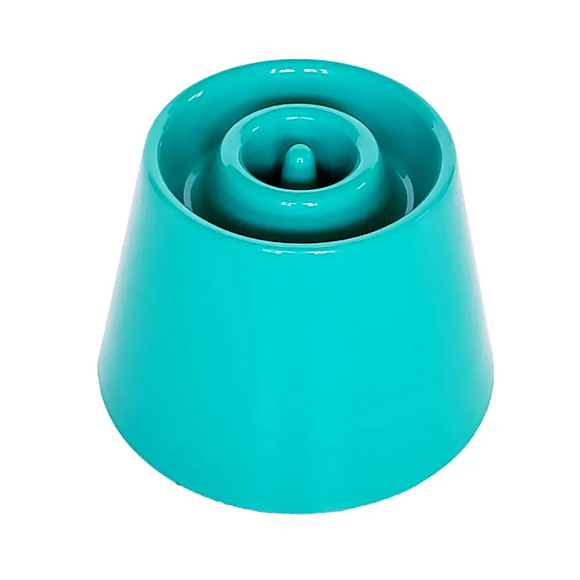 Comedouro Lento Alto Dog Eat Verde Pet Games P