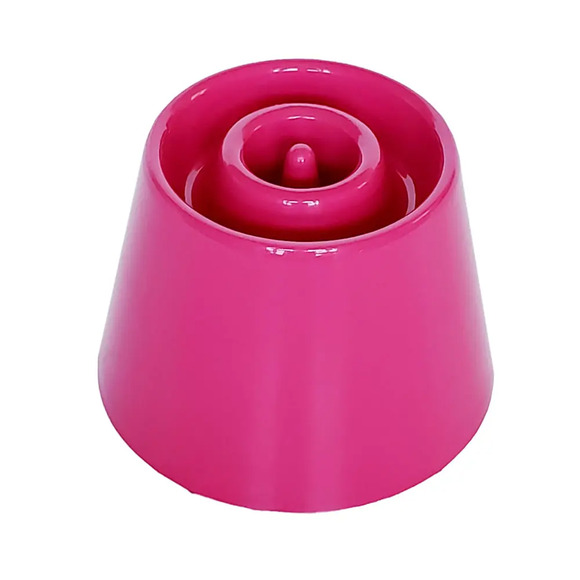 Comedouro Lento Alto Dog Eat Pink Pet Games P
