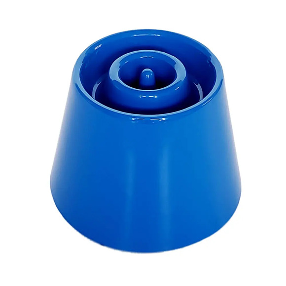 Comedouro Lento Alto Dog Eat Azul Pet Games M