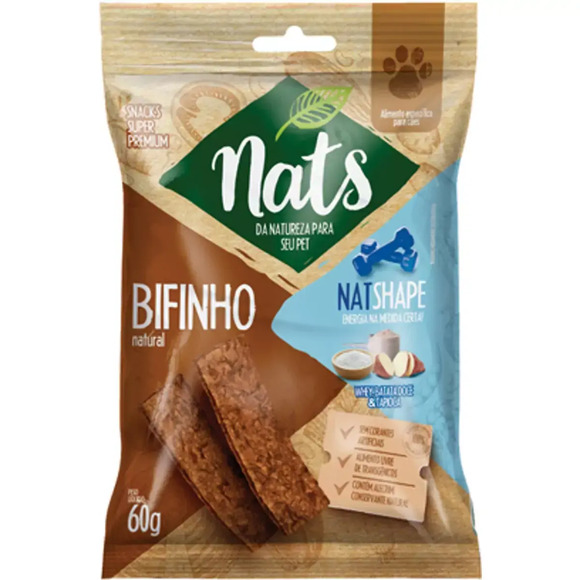 Snack Nats Bifinho Natural NatShape 60g