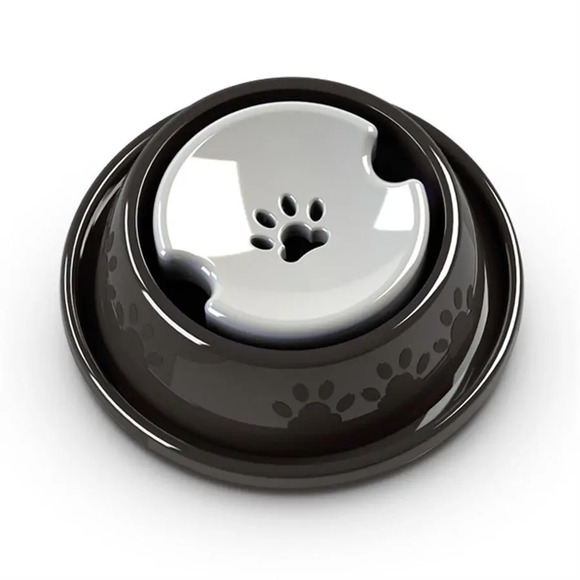 Bebedouro Plástico Pelo Longo Médio Preto Pet Inj Único