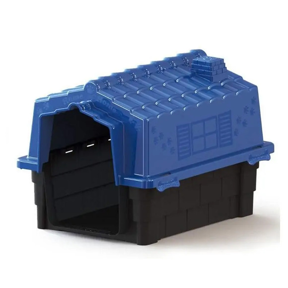 Casinha Para Cães Evolution Pet Injet Azul N. 03