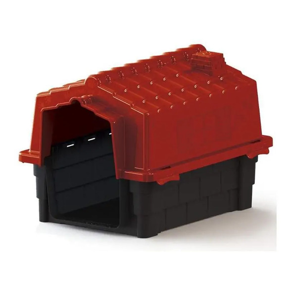 Casinha Para Cães Evolution Pet Injet Vermelho N. 03