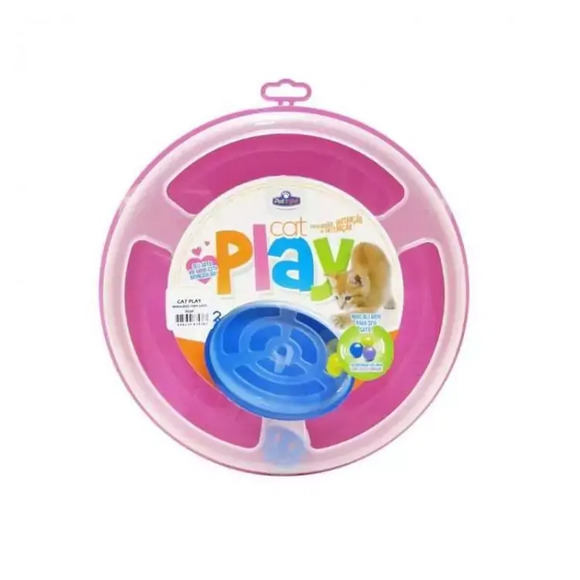 Brinquedo Arranhador Estimulador Gato Bolinha Cat Play Rosa Único