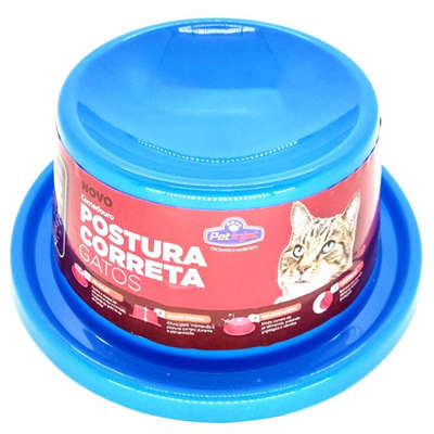 Comed Postura Correta Gato Azul
