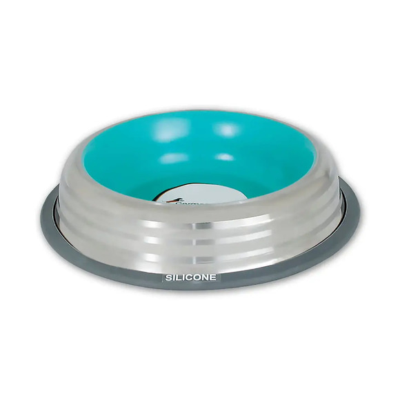 Comedouro Inox para Cães com Silicone Azul German Hart 250ml